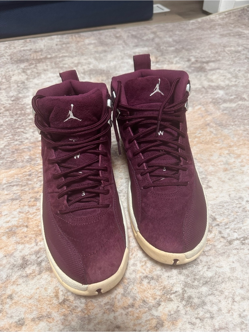 Air Jordan 12 Retro Bordeaux 2017 Burgundy Suede Men’s 8 130690-617